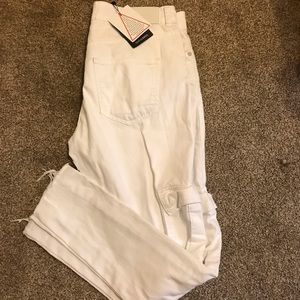 White cargo jeans size 34 brand new